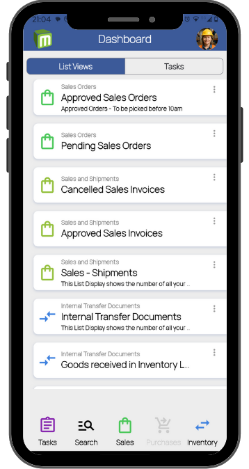List views and Tasks on your Smartphone or Tablet